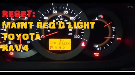 how to turn off maint reqd light toyota corolla 2010 Reader