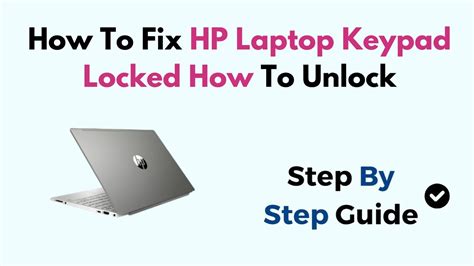 how to unlock hp laptop keypad