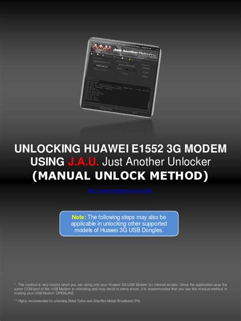 how to unlock huawei e1552 pdf Doc