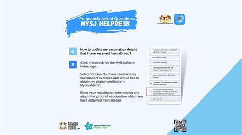 how to update mysejahtera vaccine in singapore