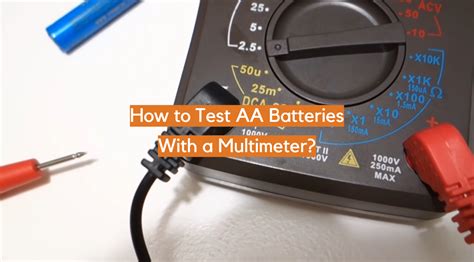 how to use multimeter to test batteries Epub