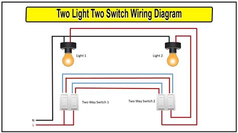 how to wire 2 lights to 2 switches diagram Doc