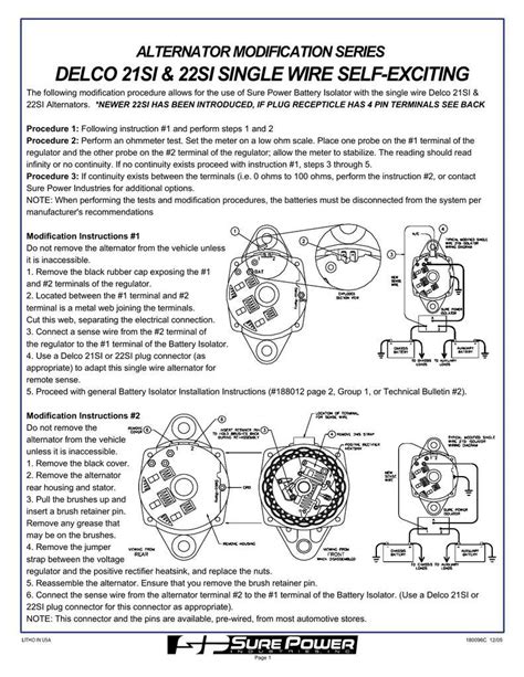 how to wire delco 24si alternator pdf PDF