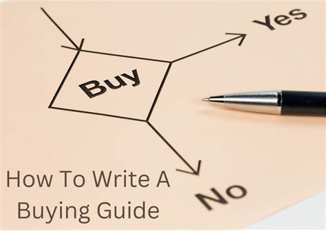 how to write a buying guide Doc