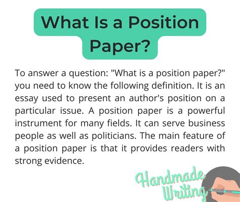 how to write a position paper Epub