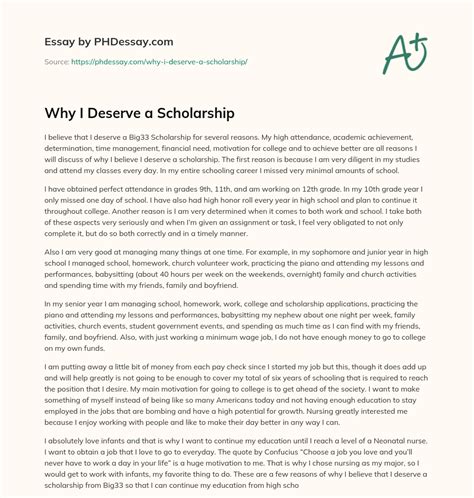 how to write a scholarship essay about why you deserve it Epub