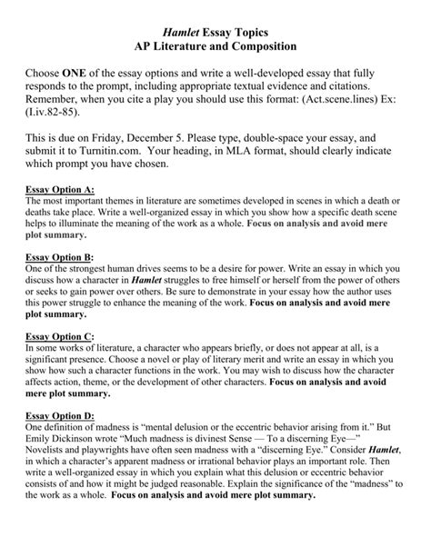 how to write an ap lit essay