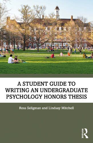 how to write an honors thesis in psychology pdf PDF