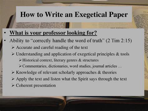 how to write exegetical paper PDF