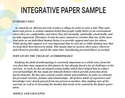 how to write integrative paper PDF