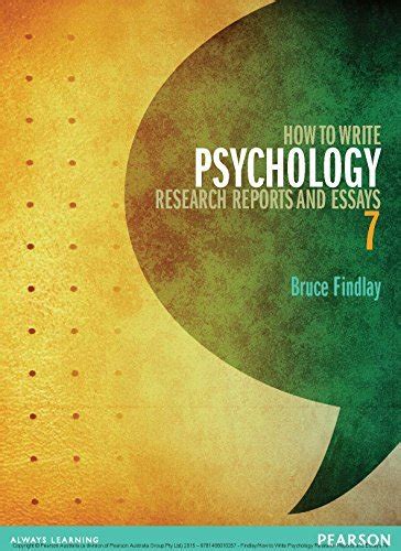 how to write psychology research reports essays findlay Ebook Epub