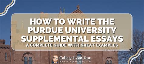 how to write purdue supplemental essays