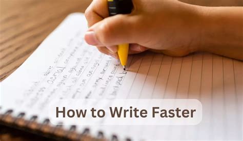 how to write quickly