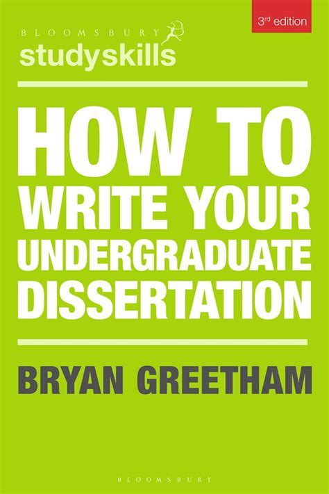 how to write your undergraduate dissertation Ebook Kindle Editon