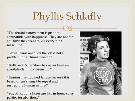how was phyllis schlafly connected to the women's rights movement