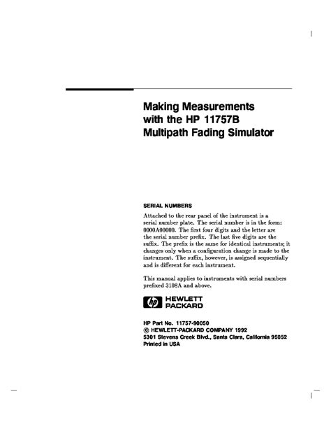 hp 11757b making measurements user guide Doc