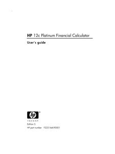 hp 12c platinum user guide Doc