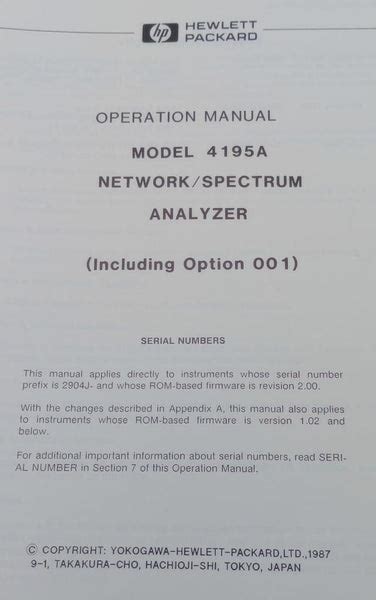 hp 4195a operation user guide Reader