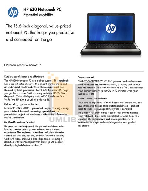 hp 630 laptop user guide Epub