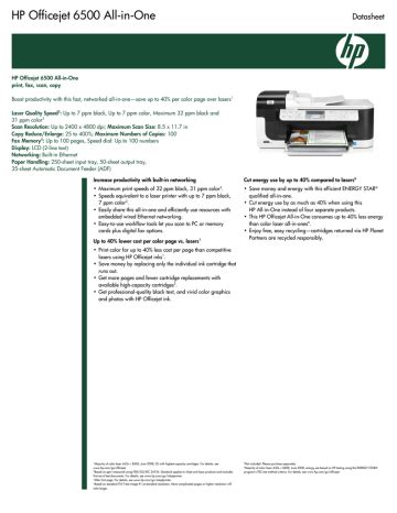 hp 6500 e709a manual PDF