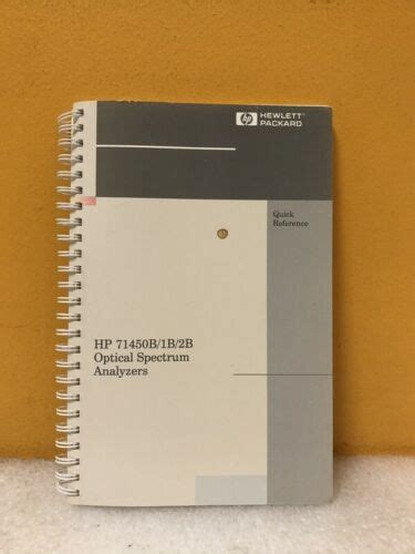 hp 71450b 1b 2b quick manual reference user guide Epub