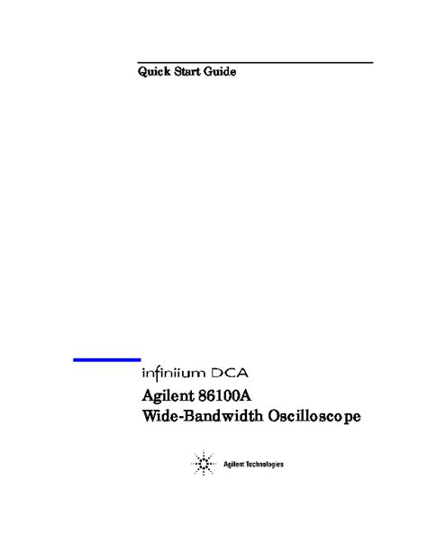 hp 86100a quick manual start guide user guide Epub