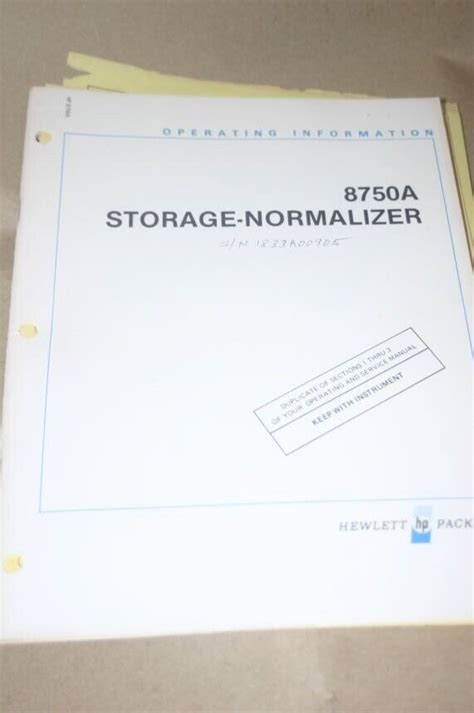 hp 8750a general information operations user guide Doc