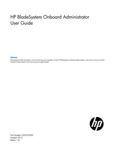 hp bladesystem onboard administrator user guide c3000 PDF