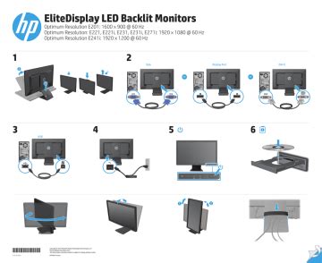 hp business e231 monitors owners manual PDF
