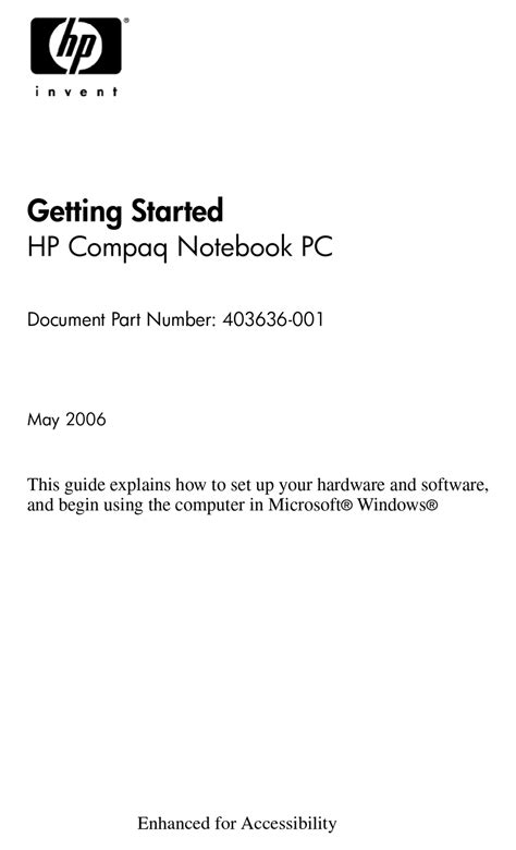 hp compaq nc2400 operating manual PDF