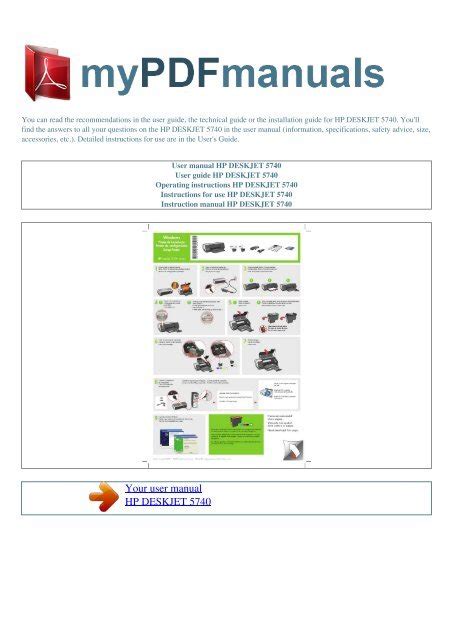 hp deskjet 5740 manual PDF