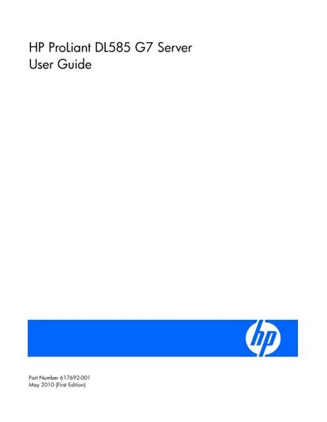 hp dl585 g7 user guide Epub