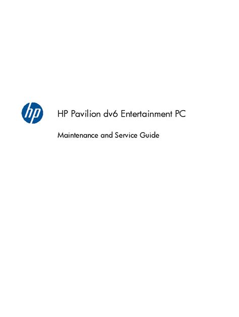 hp dv6t service manual PDF