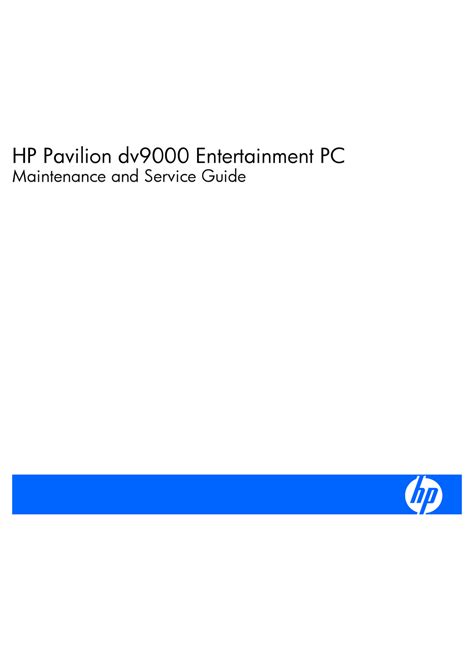 hp dv9000 service manual PDF
