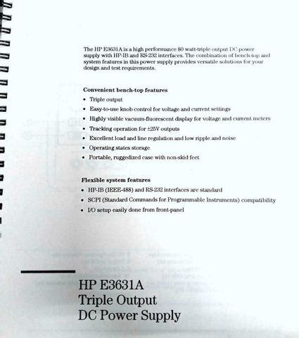 hp e3631a service manual user guide PDF