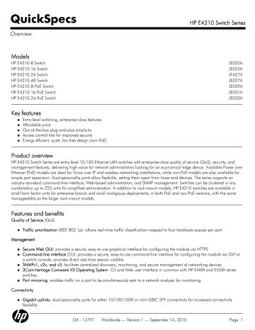 hp e4210 16 switches owners manual Doc