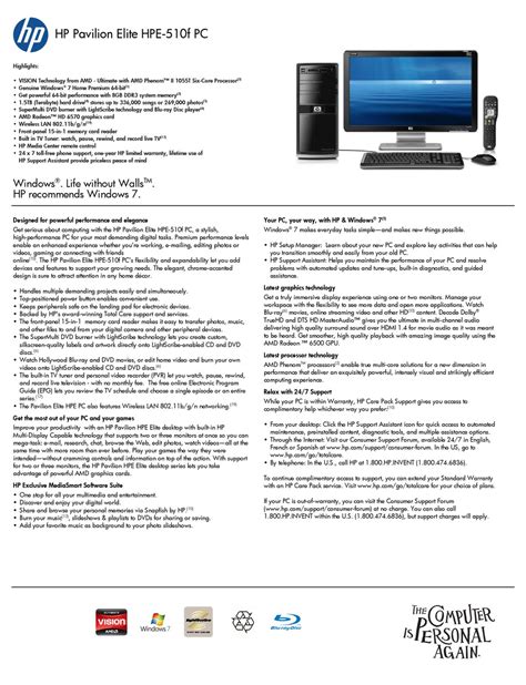 hp elite hpe 325 desktops owners manual Reader