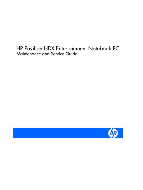 hp hdx service manual PDF