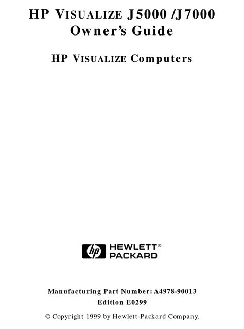 hp j5000 desktops owners manual PDF