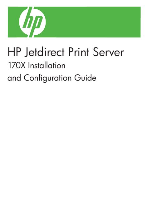 hp jetdirect print server manual Epub