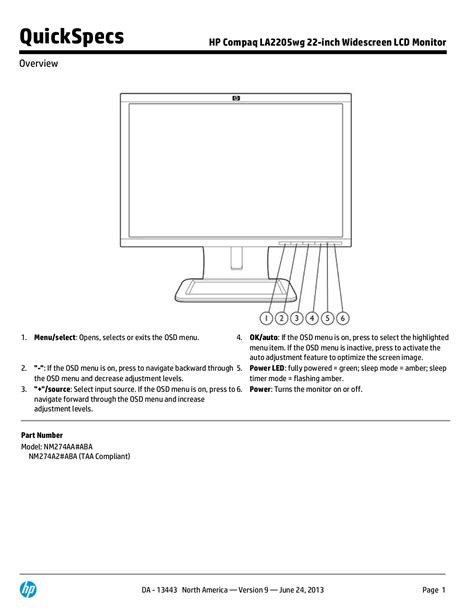 hp l2301 monitors owners manual PDF
