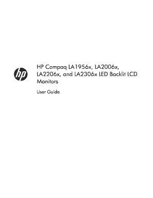 hp la2206x monitors owners manual Doc