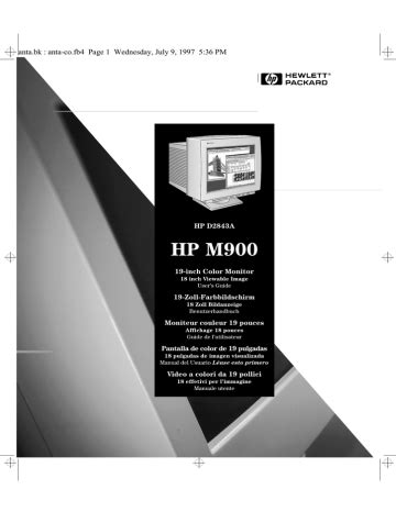 hp m900 monitors owners manual Doc