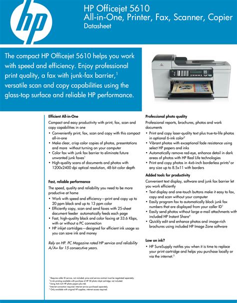 hp officejet 5610 all in one user manual Doc