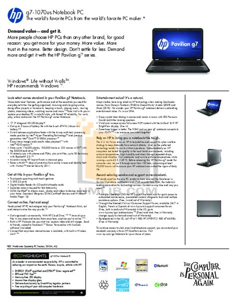 hp pavilion g7 laptop user manual Kindle Editon