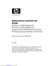 hp pavilion zv5000 service manual PDF