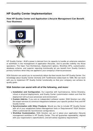 hp quality center users guide Epub