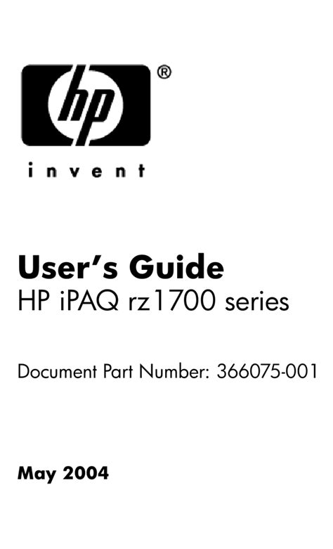 hp rz1700 pdas and handhelds owners manual Epub