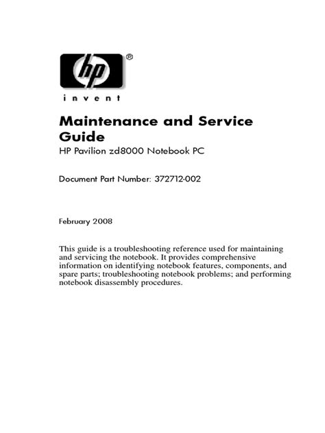 hp zd8210 laptops owners manual PDF