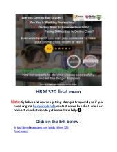 hrm 320 final exam questions Ebook PDF